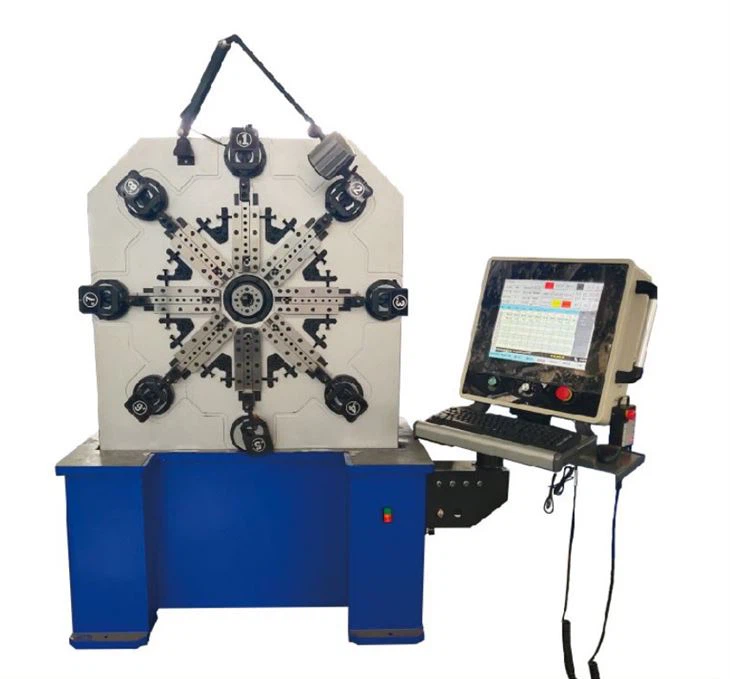 Màquina de molla de filferro sense càmera de diàmetre de filferro de 10 eixos d'1,4 mm a 4,5 mm